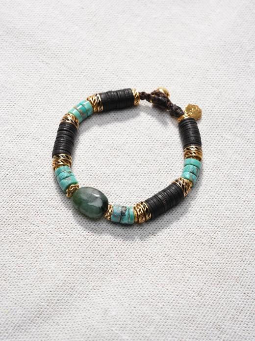 北京仓｜Bohemian Rhapsodie-RHONDA-次石墨 绿松石 手链［法国设计师］ 商品图1
