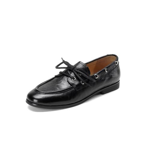 【牛皮革】西村名物2026年春季新款舒适低跟系带薄底深口单鞋乐福鞋T26AM17641 商品图8