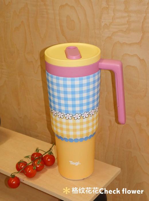 Tagi 怦怦花田钻石吨吨杯  大容量车载保温杯冰霸杯吸管杯 商品图2