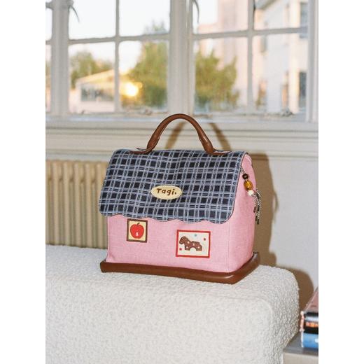 Tagi Magi房子收纳化妆包 塔皮小房子皮质洗漱包大容量收纳包相机化妆包 商品图3