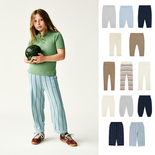 FUB 26SS新品 宝宝儿童春夏有机绵长裤打底裤 商品图0