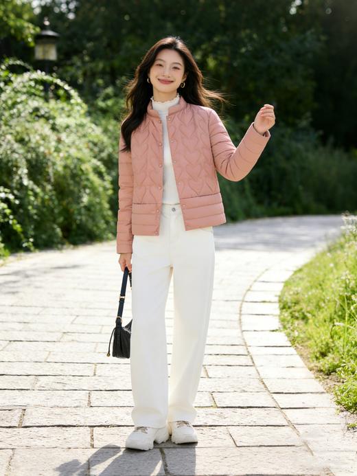 爆款现货 臣禾 【爱心羽绒服】绗缝保暖短外套90鸭绒9234072052 商品图2