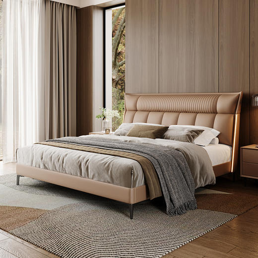 【美居】B4尊享 头层真皮次卧床 BSTJC783 商品图1