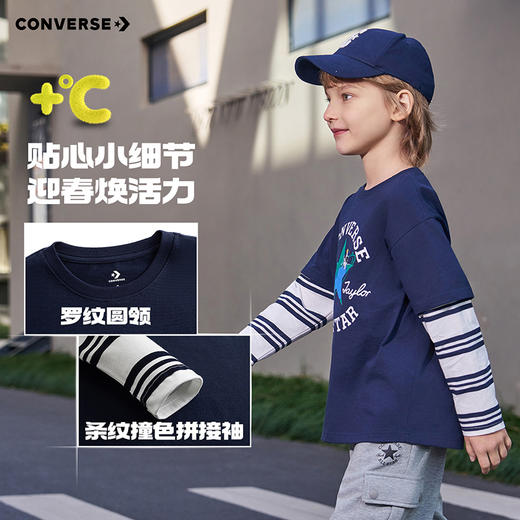 CONVERSE 春 大童小童 儿童童装T恤 CNVB-FF-J965 商品图2