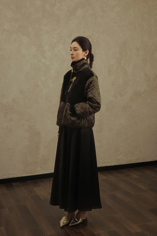 盛唐婧 | 轻奢老钱风香云纱拼羊毛外套 商品图5