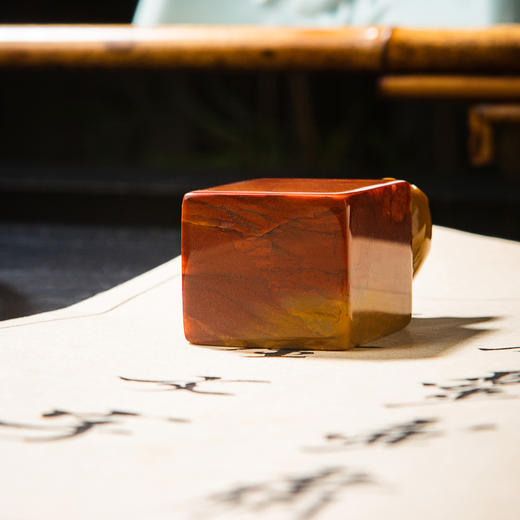 寿山石高山老料雕“猫”方章 商品图8