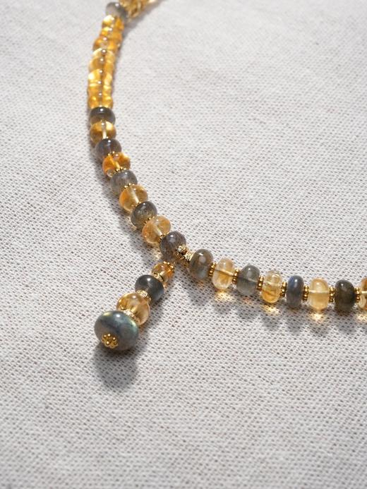 北京仓｜Bohemian Rhapsodie-BEA-拉长石 黄水晶 锆石 串珠 项链［法国设计师］ 商品图1