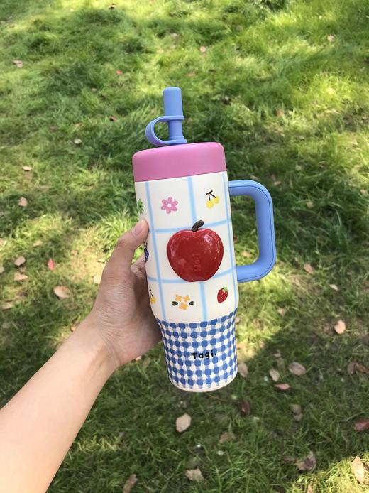 Tagi 奇妙后花园苹果手柄吨吨杯 苹果手柄水杯便携大容量保温吨吨杯 商品图5