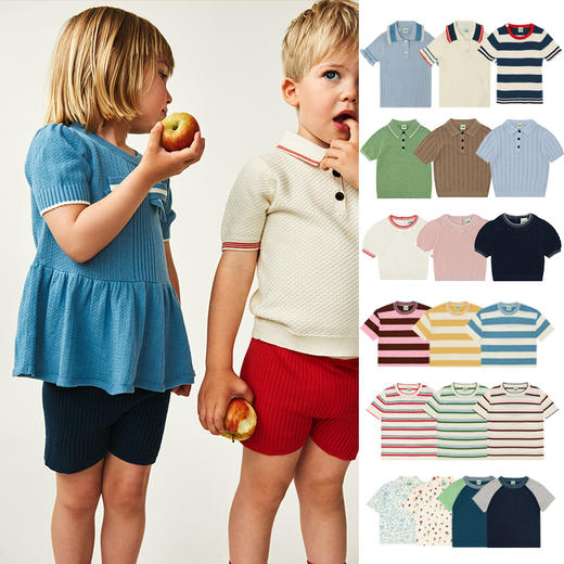 FUB 26SS新品 宝宝儿童春夏有机绵短袖T恤polo衫 商品图0