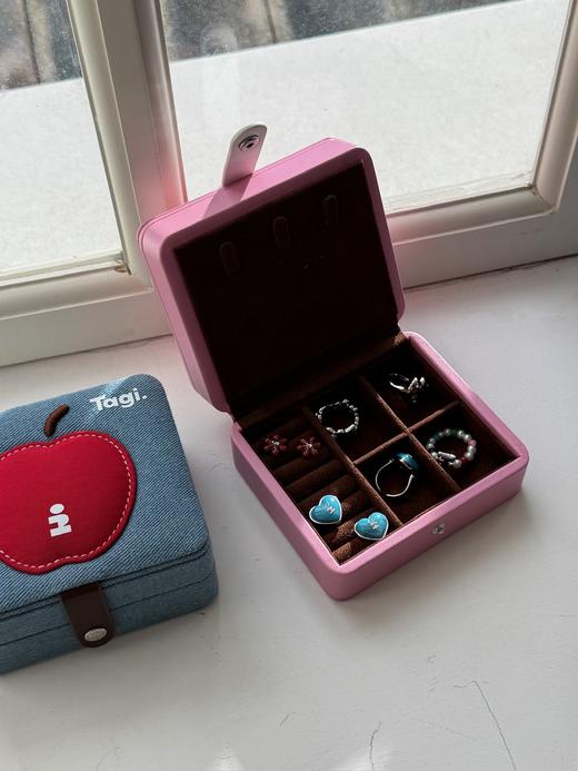Tagi 苹果压缩饼干首饰盒 创意小众可爱首饰盒便携双层大容量收纳盒 商品图5
