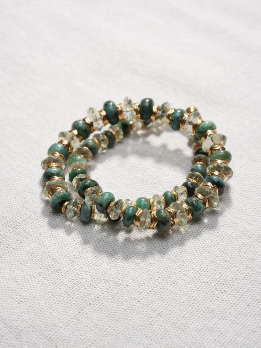 北京仓｜Bohemian Rhapsodie-MAYA-祖母绿 绿色紫水晶 串珠 项链［法国设计师］ 商品图2