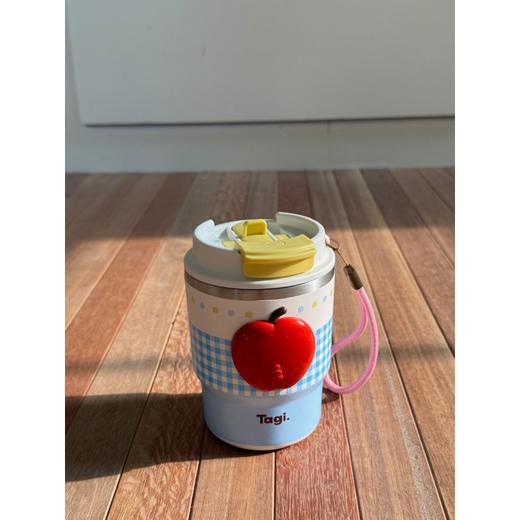 Tagi 想象苹果双饮吸管杯 便携手拎不锈钢随行水杯高颜值保温杯 商品图3