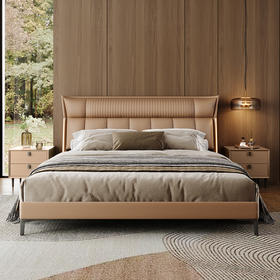 【美居】B4尊享 头层真皮次卧床 BSTJC783