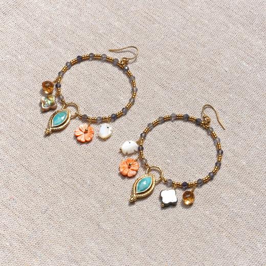 北京仓｜Chan Luu-CHIARA -多色吊坠环状耳环［美国设计师］ 商品图2