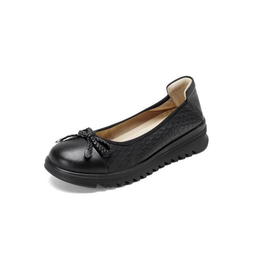 【牛皮革】西村名物2026年春季新款舒适平底软底软面蝴蝶结饰扣浅口单鞋妈妈鞋T26AE18151 商品图9