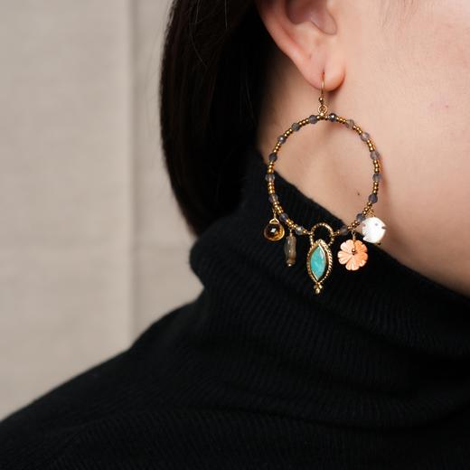 北京仓｜Chan Luu-CHIARA -多色吊坠环状耳环［美国设计师］ 商品图0