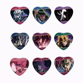 JOJO的奇妙冒险 黄金之风 场面写系列 心形徽章 吧唧 9包/盒 国谷