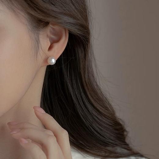 【女神节首选】经典流光珍珠耳钉  天然淡水珍珠10-11mm 极强光正圆 诸暨直发 一物一证 假一赔十 下单即送珍珠粉！ 商品图5