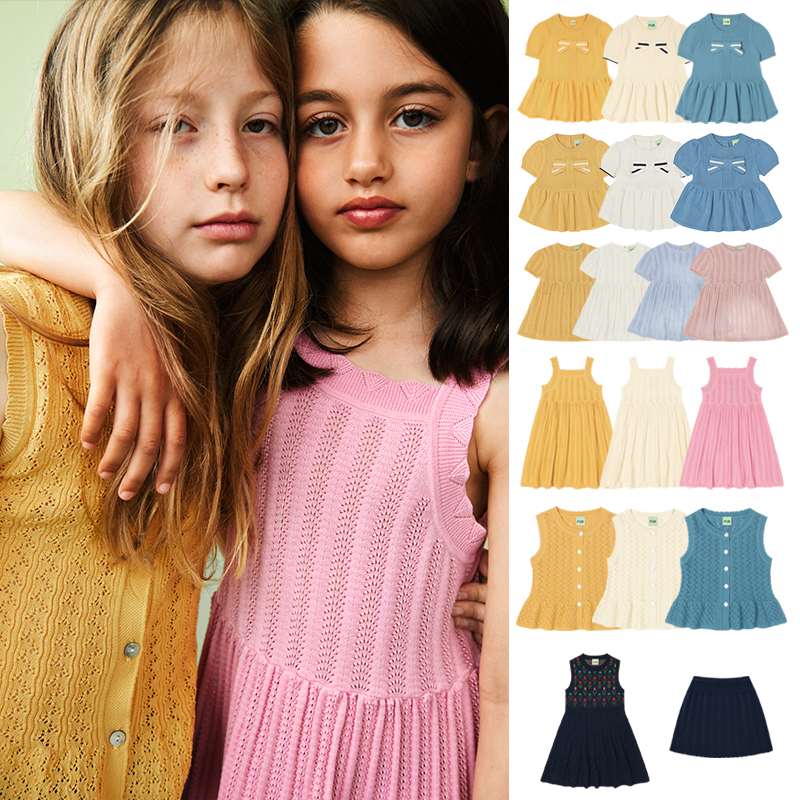 FUB 26SS新品 宝宝儿童春夏有机绵T恤上衣短裙连衣裙