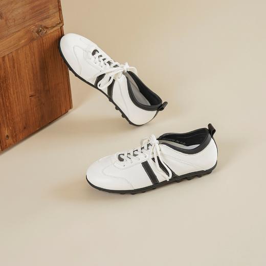 【牛皮革】西村名物2026年春季新款舒适防滑软底系带百搭休闲运动鞋德训鞋T26AM18121 商品图1