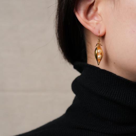 北京仓｜Chan Luu-Peapod-豌豆 金色 淡水珍珠 耳环［美国设计师］ 商品图0