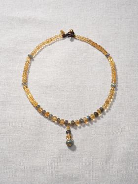 北京仓｜Bohemian Rhapsodie-BEA-拉长石 黄水晶 锆石 串珠 项链［法国设计师］