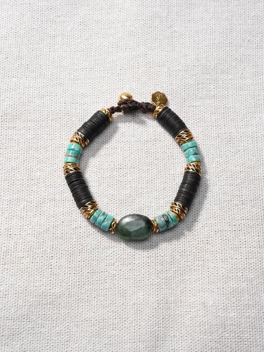 北京仓｜Bohemian Rhapsodie-RHONDA-次石墨 绿松石 手链［法国设计师］ 商品图0