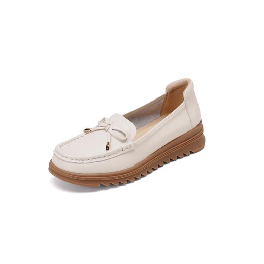 【牛皮革】西村名物2026年春季新款舒适平底防滑蝴蝶结饰扣简约大方浅口单鞋T26AE18161 商品图8