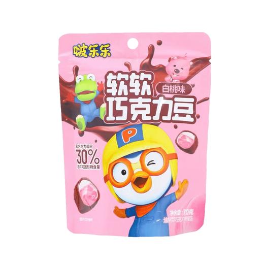 啵乐乐 软软巧克力豆桃子味70g 商品图0