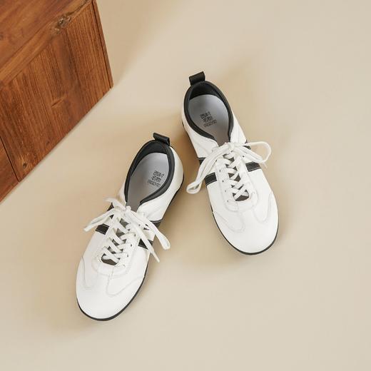 【牛皮革】西村名物2026年春季新款舒适防滑软底系带百搭休闲运动鞋德训鞋T26AM18121 商品图2