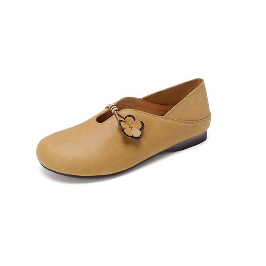 【牛皮革】西村名物2026年春季新款舒适平底软底软面浅口单鞋妈妈鞋T26AM18041 商品图10