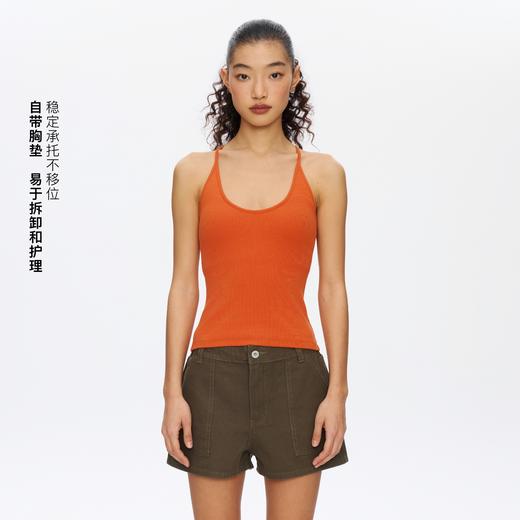 Oneup（新）可拆卸胸垫弹力挂脖吊带背心 商品图0