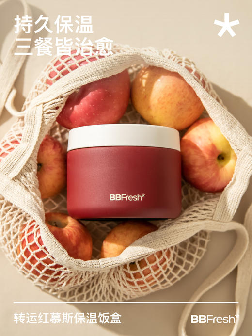 宝得鲜慕斯保温饭盒转运红套装(420ml+620ml+袋+勺) 商品图3