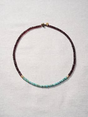 北京仓｜Bohemian Rhapsodie-LUNETTA-石榴石 绿松石 锆石 项链［法国设计师］