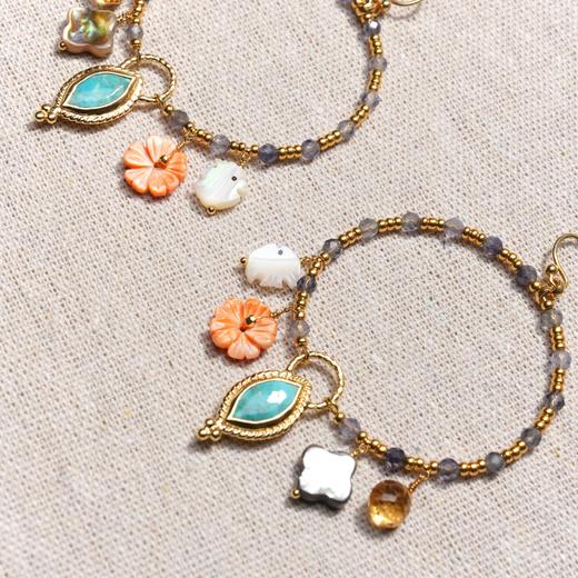 北京仓｜Chan Luu-CHIARA -多色吊坠环状耳环［美国设计师］ 商品图3