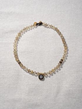 北京仓｜Bohemian Rhapsodie-Dina-金发晶 黄铁矿 茶晶 项链［法国设计师］