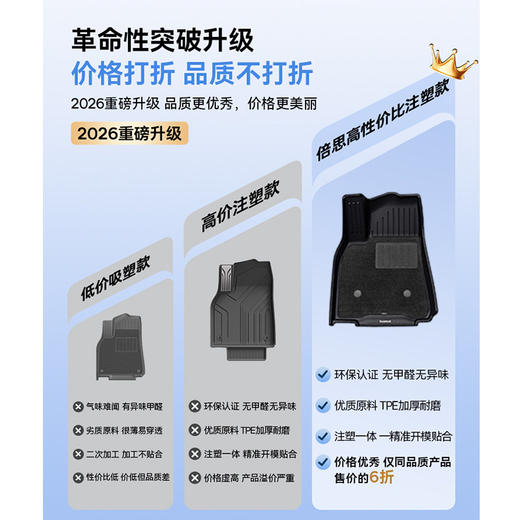 【9件套】倍思 TPE脚垫套装 适用焕新版特斯拉ModelY 后备箱套装配件 商品图3