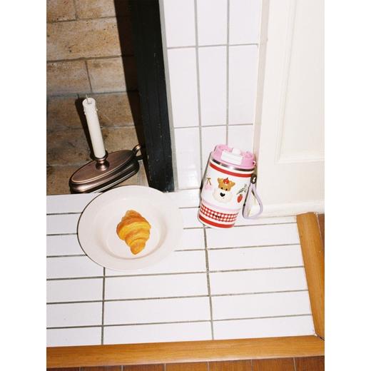 Tagi 爆米花双吸管咖啡保温杯 双饮吸管便携手拎不锈钢随行保冷保温杯随行杯 商品图6