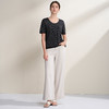 EITIE爱特爱舒适直筒阔腿高腰显瘦麻感高级通勤休闲裤2026夏新款B2605214 商品缩略图3