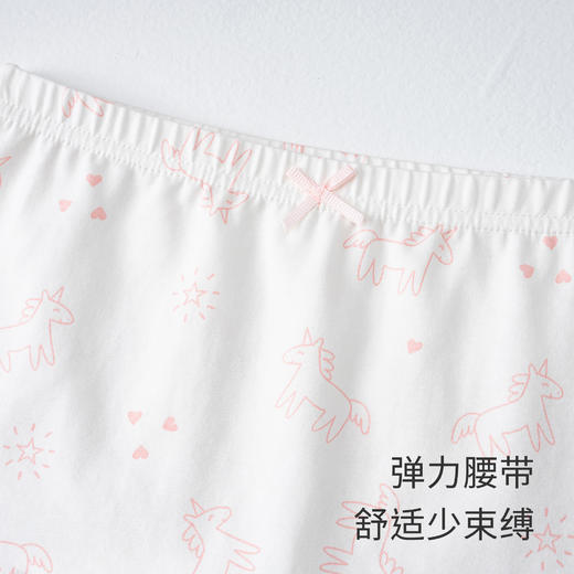 妈妈放心选！2026新款女童内裤 95% 精梳棉 5A 抑菌标准 弹力腰围双层护裆平角裤【3 条装】ZXNK2601 商品图2