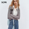 天虹玛克门店发货：【SGPR】粉色条纹小香风外套2026年春季新款蝴蝶结圈圈纱短外套(货号:MU80JA019) 商品缩略图2
