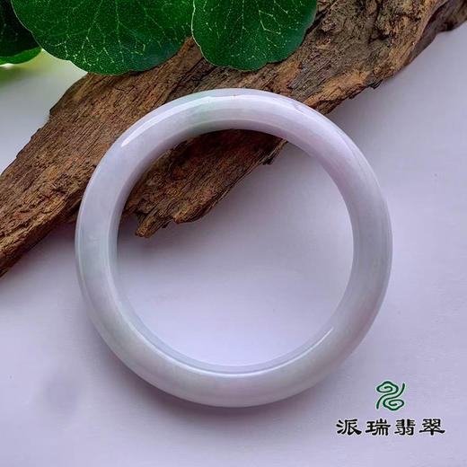 派瑞翡翠 翡翠手镯 糯种 绿色 紫色 商品图1