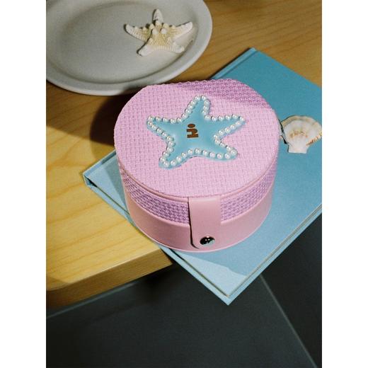 Tagi 小花贝壳鼓鼓珍珠双层收纳盒 便携鼓鼓双层圆圆首饰盒收纳盒 商品图1