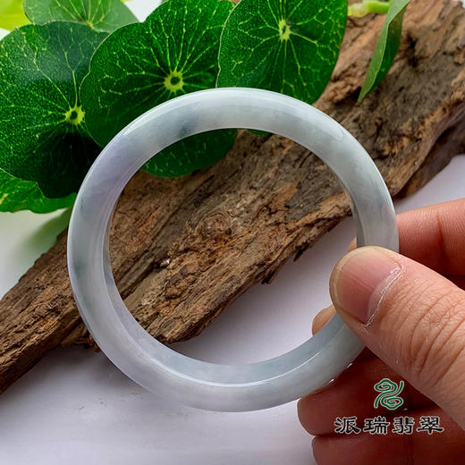 派瑞翡翠 翡翠手镯 糯种 绿色 紫色 商品图3