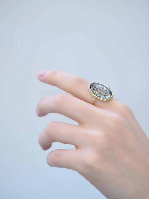 在途4周到｜Monshiro-rose-玫瑰 极光 戒指［日本设计师］ 商品图0