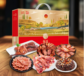 【田园风味】诺西贝腊味礼盒-香溢田园1446g！传统腌制，咸香适中，炒菜蒸饭，增添家常美味！