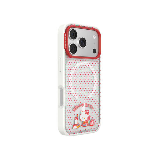 【Hello Kitty和朋友们】Hello Kitty来电中 泡泡骚 x Hello Kitty合作系列 MagSafe Popcase磁吸款手机壳 波点红 iPhone17/16/15/14/13 商品图0