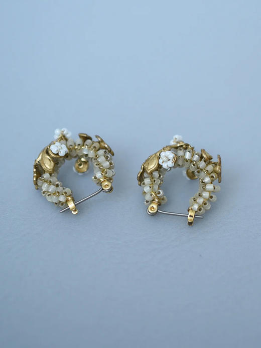 在途4周到｜Monshiro-chamomile-洋甘菊 水晶 耳环［日本设计师］ 商品图5