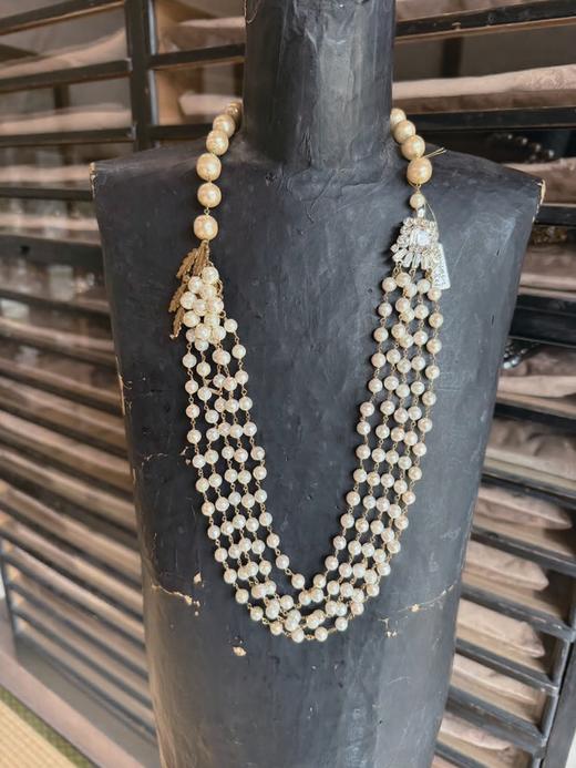 在途4周到｜Monshiro-vintage系列-复古玻璃珍珠 项链［日本设计师］ 商品图0