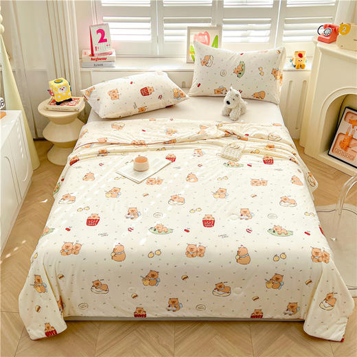 【限时秒杀】自然醒儿童A类针织棉大豆夏凉被子空调被卡通薄款单双人春夏YBY（不参与优惠券） 商品图1